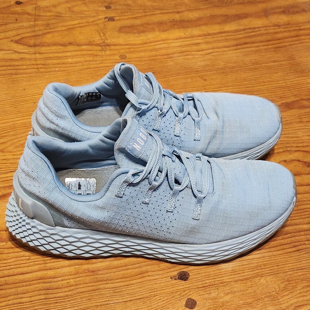 NoBull Ripstop Runner Women Light Blue Running Shoes Cross Fit GYM WORKOUT Sz 7